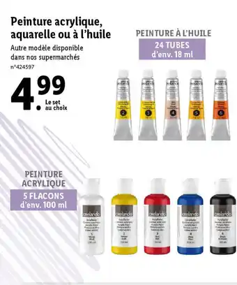 Peinture acrylique, aquarelle ou à l'huile