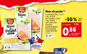 Lidl Blanc de poulet offre