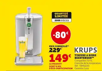Super U TIREUSE A BIERE BEERTENDER offre