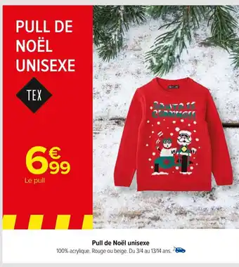 Pull de Noël unisexe