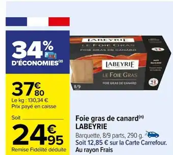 Carrefour Foie gras de canard (n) LABEYRIE offre