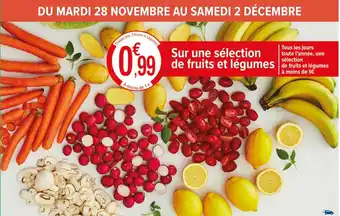 Carrefour Sur une sélection de fruits et légumes de fruits et légumes offre