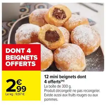 Carrefour 12 mini beignets dont 4 offerts(m) offre