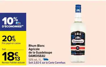 Carrefour Rhum Blanc Agricole de la Guadeloupe DAMOISEAU offre