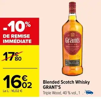 Carrefour Blended Scotch Whisky GRANT'S offre