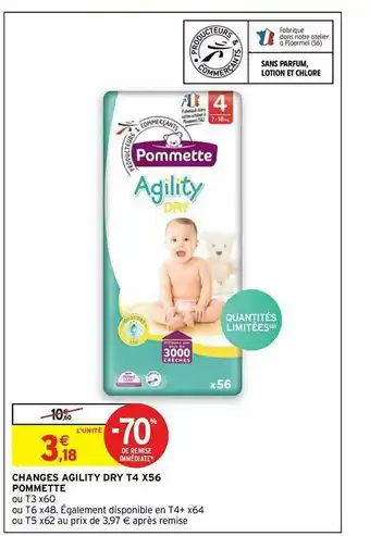 Intermarché Express Changes Agility Dry T4 X56 Pommette offre
