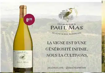 Nicolas Domaines Paul Mas offre