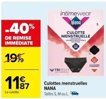 Carrefour Culottes menstruelles NANA offre