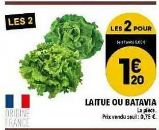 Supeco Laitue Ou Batavia offre