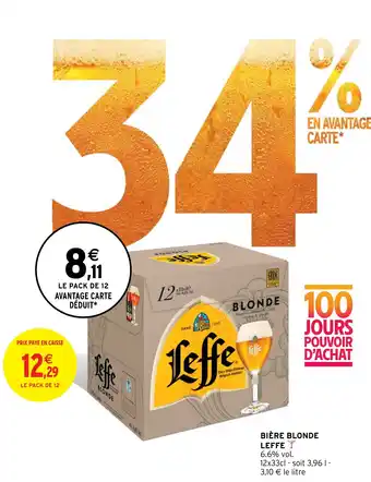 Intermarché Hyper BIÈRE BLONDE LEFFE Y offre