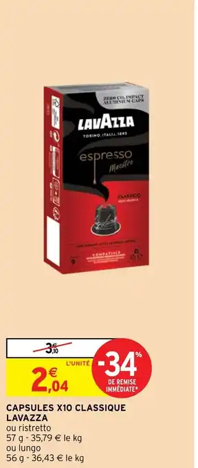 CAPSULES X10 CLASSIQUE LAVAZZA