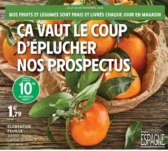 Intermarché Hyper CLEMENTINE FEUILLE offre