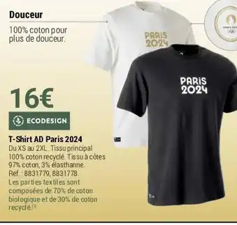 Decathlon T-Shirt AD Paris 2024 offre