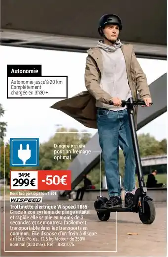 Decathlon Trottinette électrique Wispeer offre