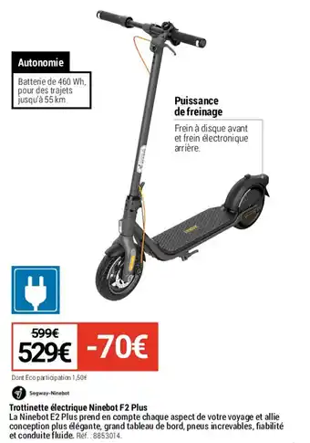 Decathlon Trottinette électrique Ninebot F2 Plus offre
