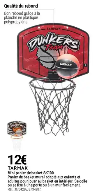 Mini panier de basket SK100