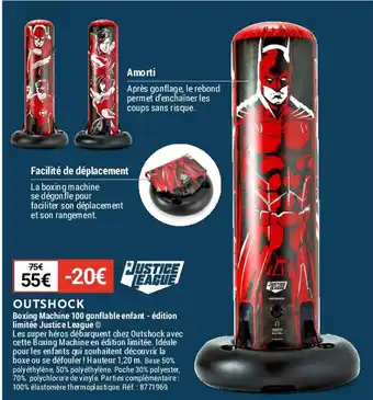 Decathlon Boxing Machine 100 gonflable enfant - édition limitée Justice League Ⓒ offre