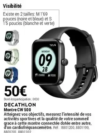 Decathlon Montre CW 500 offre
