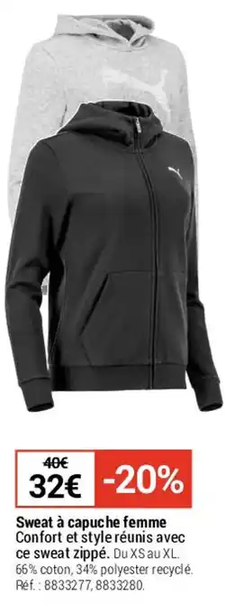 Decathlon Sweat à capuche femme offre