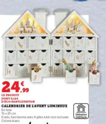 CALENDRIER DE L'AVENT LUMINEUX
