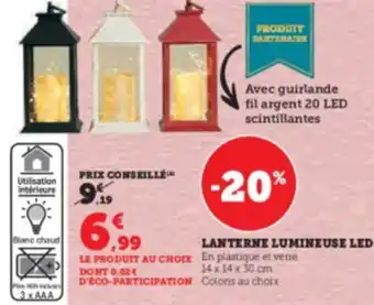 Hyper U LANTERNE LUMINEUSE LED offre