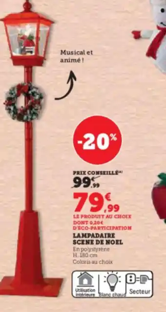 LAMPADAIRE SCENE DE NOEL