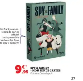 Hyper U SPY X FAMILY - Mon Jeu De Cartes offre