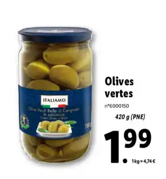 Lidl Olives Vertes offre