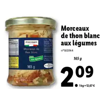 Lidl Morceaux De Thon Blanc Aux Légumes offre