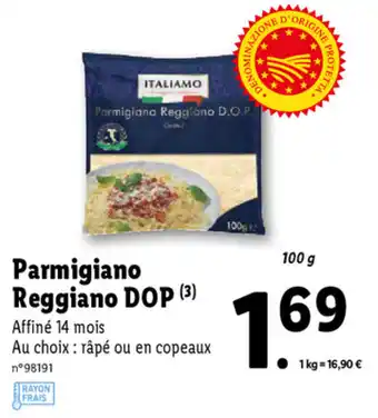 Lidl Parmigiano Reggiano DOP offre