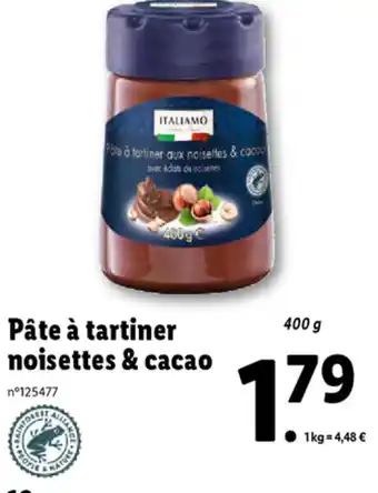 Lidl Pâte À Tartiner Noisettes & Cacao offre