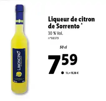 Lidl Liqueur De Citron De Sorrento offre