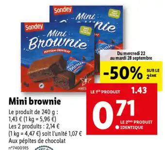 Lidl Mini Brownie offre