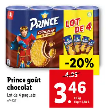 Lidl Prince Goût Chocolat offre