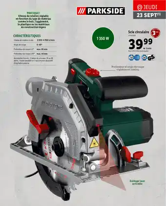 Lidl Scie Circulaire offre
