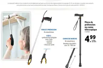 Lidl Pince De Préhension Ou Canne Télescopique offre