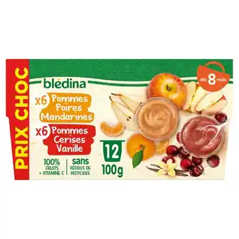 Carrefour Blédina coupelles de fruits prix choc offre