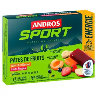 Carrefour Market Andros pâtes de fruits sport offre