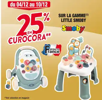 Smoby 25% en €urocora sur la gamme smoby