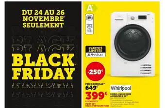 Hyper U Whirlpool seche-linge pompe a chaleur 8 kg offre