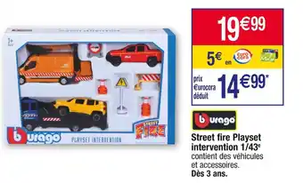 Burago street fire playset intervention 1/43e