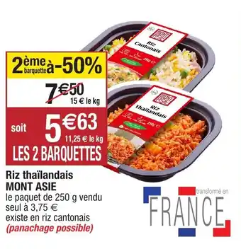 Migros Riz thaïlandais mont asie offre