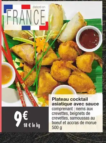 Migros Plateau cocktail asiatique avec sauce offre