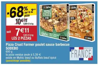 Migros Pizza crust farmer poulet sauce barbecue sodebo offre