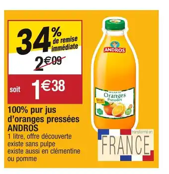 Migros 100% Pur jus d'oranges pressées andros offre