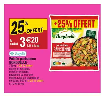 Migros Poêlée parisienne bonduelle offre