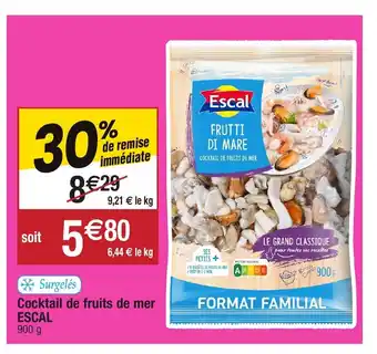 Cocktail de fruits de mer escal