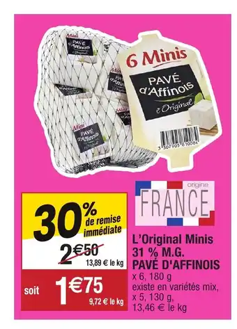 Migros L'original minis 31% M.G, offre