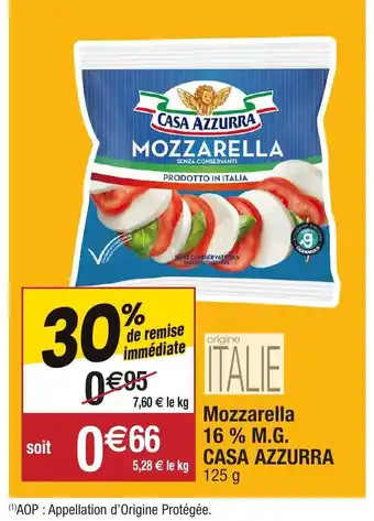 Migros Mozzarella 16% M.G, casa azzurra offre