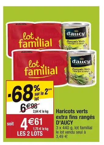 Migros Haricots verts extra fins rangés d'aucy offre